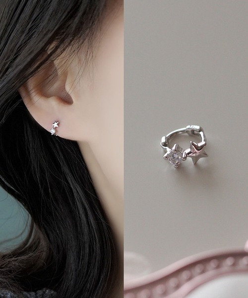 LA VORAGINE(ラ ヴォラジネ)の「アレルギー対応ミニピアス(ピアス(両耳用)・レディース・シルバー/ゴールド・M/L)」の4枚目の写真