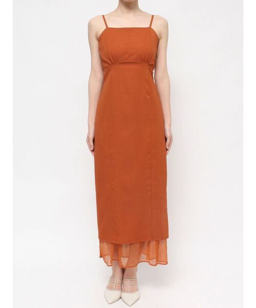 RESEXXY（リゼクシー）の「シアーヘムキャミワンピース【セットアップ着用可能】（ワンピース・レディース・オレンジ/ブラック/アイボリー・FREE）」の20枚目の写真