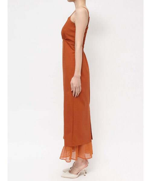 RESEXXY（リゼクシー）の「シアーヘムキャミワンピース【セットアップ着用可能】（ワンピース・レディース・オレンジ/ブラック/アイボリー・FREE）」の21枚目の写真