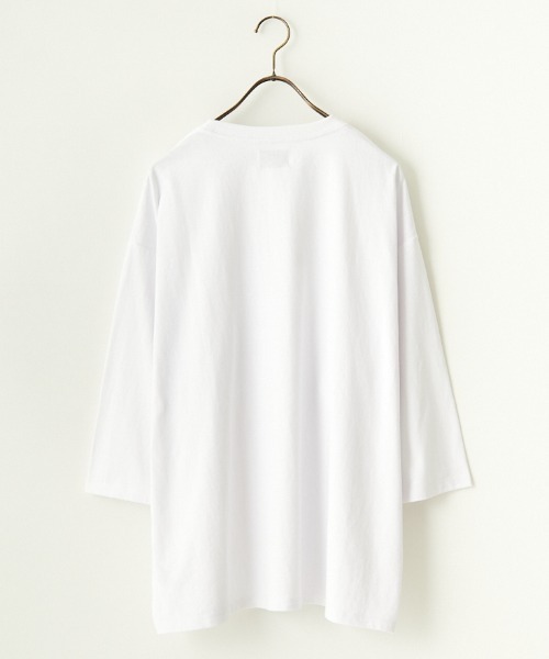 TOWNCRAFT（タウンクラフト）の「[TOWN CRAFT/タウンクラフト・THE FOX/ザフォックス] 別注 ワンポイントロゴワッペン 7分袖Tシャツ（Tシャツ/カットソー・レディース・アッシュグレー/ブルーグレー/ピンク/ホワイト/ブラック・S/M/L）」の6枚目の写真