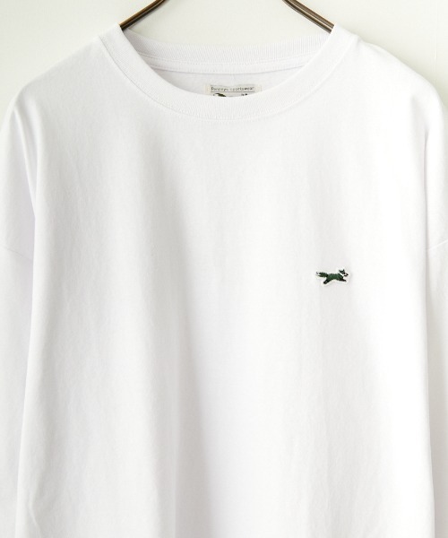 TOWNCRAFT（タウンクラフト）の「[TOWN CRAFT/タウンクラフト・THE FOX/ザフォックス] 別注 ワンポイントロゴワッペン 7分袖Tシャツ（Tシャツ/カットソー・レディース・アッシュグレー/ブルーグレー/ピンク/ホワイト/ブラック・S/M/L）」の7枚目の写真