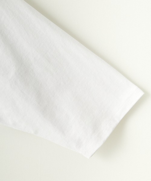 TOWNCRAFT（タウンクラフト）の「[TOWN CRAFT/タウンクラフト・THE FOX/ザフォックス] 別注 ワンポイントロゴワッペン 7分袖Tシャツ（Tシャツ/カットソー・レディース・アッシュグレー/ブルーグレー/ピンク/ホワイト/ブラック・S/M/L）」の9枚目の写真