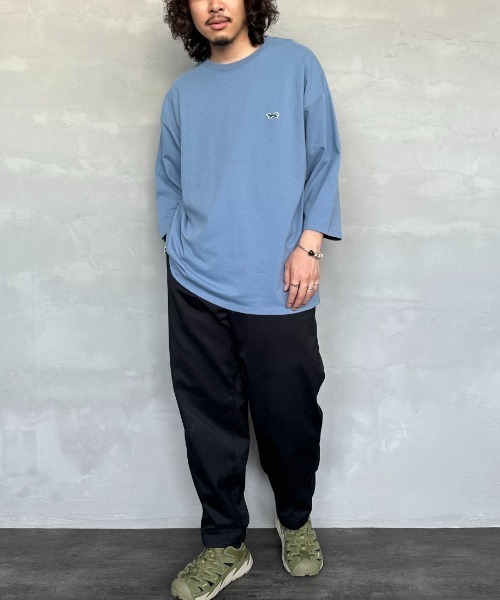 TOWNCRAFT（タウンクラフト）の「[TOWN CRAFT/タウンクラフト・THE FOX/ザフォックス] 別注 ワンポイントロゴワッペン 7分袖Tシャツ（Tシャツ/カットソー・レディース・アッシュグレー/ブルーグレー/ピンク/ホワイト/ブラック・S/M/L）」の11枚目の写真