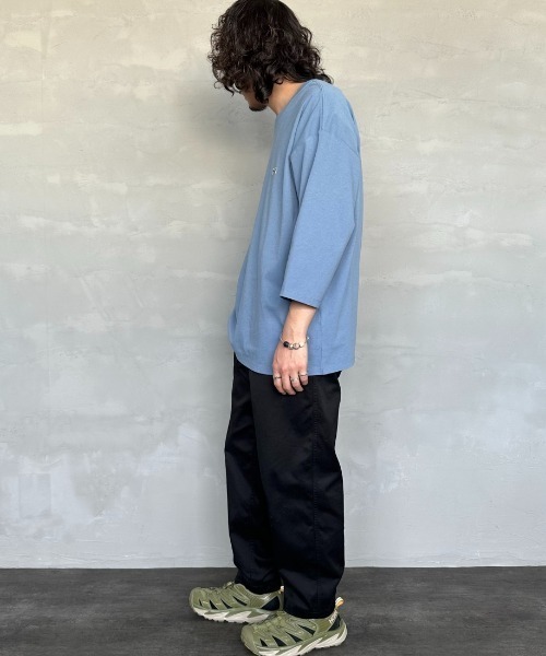 TOWNCRAFT（タウンクラフト）の「[TOWN CRAFT/タウンクラフト・THE FOX/ザフォックス] 別注 ワンポイントロゴワッペン 7分袖Tシャツ（Tシャツ/カットソー・レディース・アッシュグレー/ブルーグレー/ピンク/ホワイト/ブラック・S/M/L）」の12枚目の写真