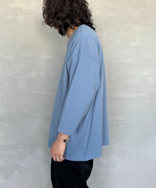 TOWNCRAFT（タウンクラフト）の「[TOWN CRAFT/タウンクラフト・THE FOX/ザフォックス] 別注 ワンポイントロゴワッペン 7分袖Tシャツ（Tシャツ/カットソー・レディース・アッシュグレー/ブルーグレー/ピンク/ホワイト/ブラック・S/M/L）」の20枚目の写真