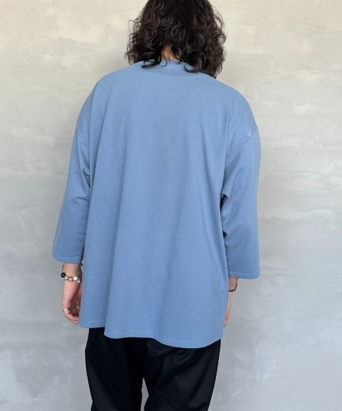 TOWNCRAFT（タウンクラフト）の「[TOWN CRAFT/タウンクラフト・THE FOX/ザフォックス] 別注 ワンポイントロゴワッペン 7分袖Tシャツ（Tシャツ/カットソー・レディース・アッシュグレー/ブルーグレー/ピンク/ホワイト/ブラック・S/M/L）」の21枚目の写真