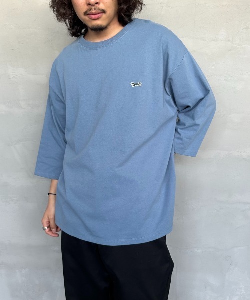TOWNCRAFT（タウンクラフト）の「[TOWN CRAFT/タウンクラフト・THE FOX/ザフォックス] 別注 ワンポイントロゴワッペン 7分袖Tシャツ（Tシャツ/カットソー・レディース・アッシュグレー/ブルーグレー/ピンク/ホワイト/ブラック・S/M/L）」の22枚目の写真