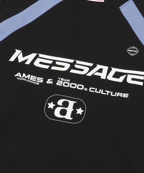 AMESWORLDWIDE(アメスワールドワイド)の「【UNISEX】AMES WORLDWIDE/メッセージラグラン長袖Tシャツ 2111581(Tシャツ/カットソー・レディース・ネイビー/ブラック/ホワイト・MEDIUM/SMALL/LARGE)」の7枚目の写真