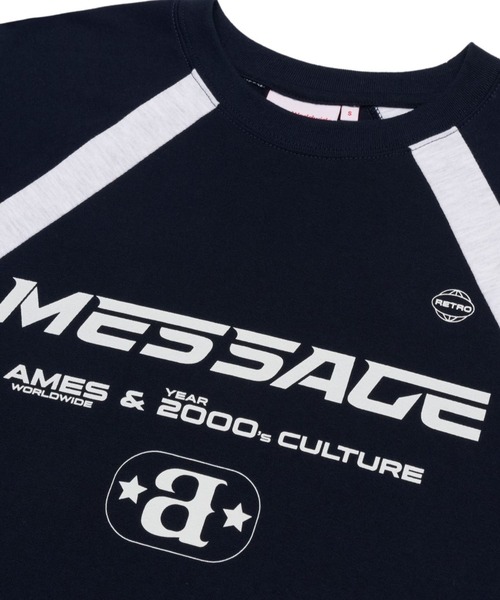 AMESWORLDWIDE(アメスワールドワイド)の「【UNISEX】AMES WORLDWIDE/メッセージラグラン長袖Tシャツ 2111581(Tシャツ/カットソー・レディース・ネイビー/ブラック/ホワイト・MEDIUM/SMALL/LARGE)」の9枚目の写真