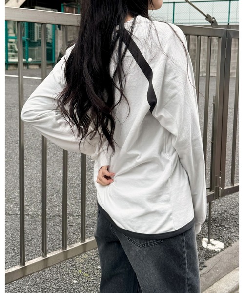 AMESWORLDWIDE(アメスワールドワイド)の「【UNISEX】AMES WORLDWIDE/メッセージラグラン長袖Tシャツ 2111581(Tシャツ/カットソー・レディース・ネイビー/ブラック/ホワイト・MEDIUM/SMALL/LARGE)」の14枚目の写真