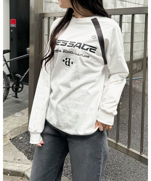 AMESWORLDWIDE(アメスワールドワイド)の「【UNISEX】AMES WORLDWIDE/メッセージラグラン長袖Tシャツ 2111581(Tシャツ/カットソー・レディース・ネイビー/ブラック/ホワイト・MEDIUM/SMALL/LARGE)」の13枚目の写真