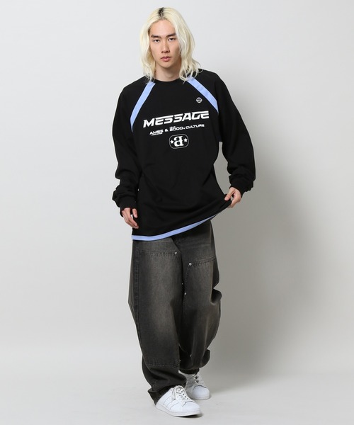 AMESWORLDWIDE(アメスワールドワイド)の「【UNISEX】AMES WORLDWIDE/メッセージラグラン長袖Tシャツ 2111581(Tシャツ/カットソー・レディース・ネイビー/ブラック/ホワイト・MEDIUM/SMALL/LARGE)」の18枚目の写真