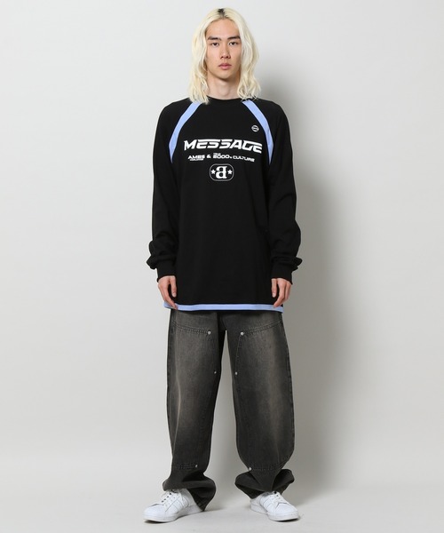 AMESWORLDWIDE(アメスワールドワイド)の「【UNISEX】AMES WORLDWIDE/メッセージラグラン長袖Tシャツ 2111581(Tシャツ/カットソー・レディース・ネイビー/ブラック/ホワイト・MEDIUM/SMALL/LARGE)」の22枚目の写真