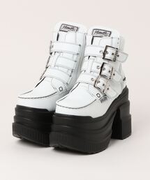 「YOSUKE/ヨースケ」厚底ベルティッドショートブーツ