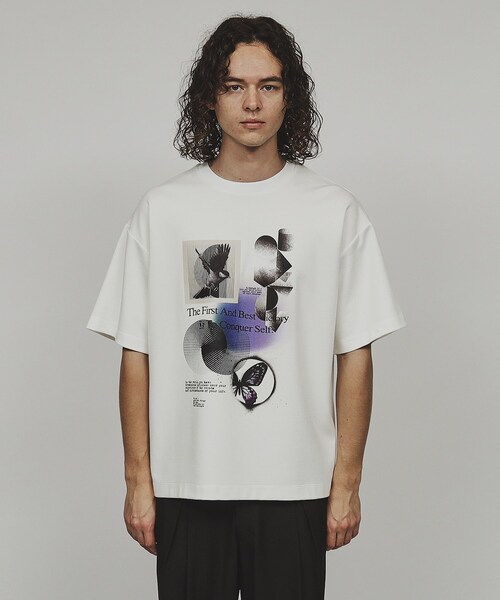 tk.TAKEO KIKUCHI（ティーケータケオキクチ）の「◆NATURE COLLAGE Tシャツ（Tシャツ/カットソー・メンズ・ホワイト/ブラック・01/02/03）」の16枚目の写真