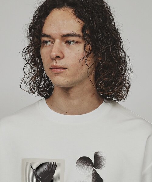 tk.TAKEO KIKUCHI（ティーケータケオキクチ）の「◆NATURE COLLAGE Tシャツ（Tシャツ/カットソー・メンズ・ホワイト/ブラック・01/02/03）」の10枚目の写真