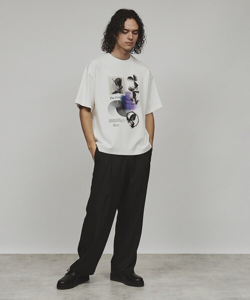 tk.TAKEO KIKUCHI（ティーケータケオキクチ）の「◆NATURE COLLAGE Tシャツ（Tシャツ/カットソー・メンズ・ホワイト/ブラック・01/02/03）」の7枚目の写真