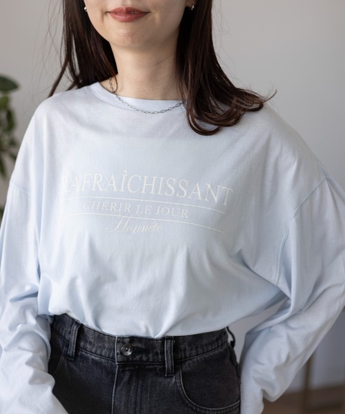 LEPSIM(レプシィム)の「アソートLOGOロンT 109948(Tシャツ/カットソー・レディース・ライトブルー/オフホワイト/チャコールグレー・FREE)」の3枚目の写真