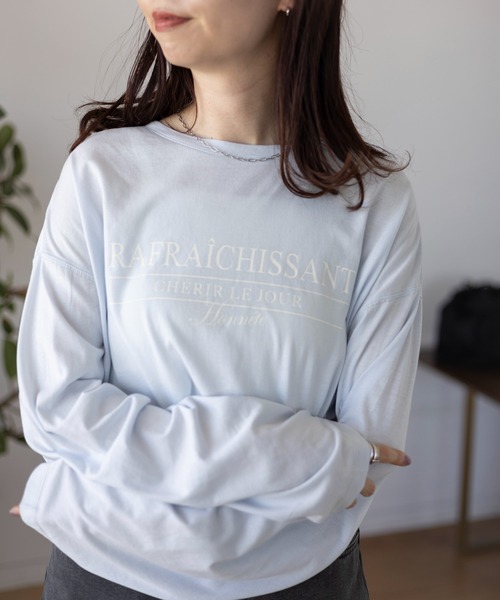 LEPSIM(レプシィム)の「アソートLOGOロンT 109948(Tシャツ/カットソー・レディース・ライトブルー/オフホワイト/チャコールグレー・FREE)」の9枚目の写真