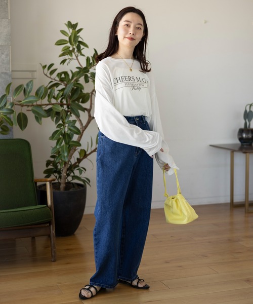 LEPSIM(レプシィム)の「アソートLOGOロンT 109948(Tシャツ/カットソー・レディース・ライトブルー/オフホワイト/チャコールグレー・FREE)」の4枚目の写真