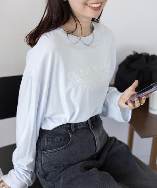 LEPSIM(レプシィム)の「アソートLOGOロンT 109948(Tシャツ/カットソー・レディース・ライトブルー/オフホワイト/チャコールグレー・FREE)」の20枚目の写真