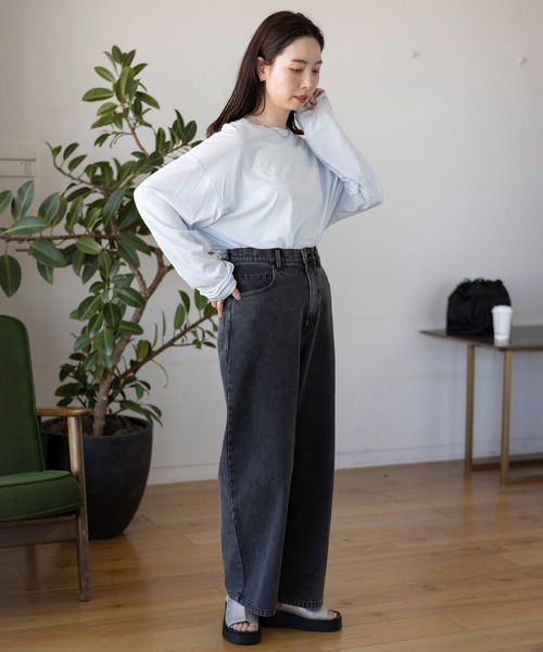 LEPSIM(レプシィム)の「アソートLOGOロンT 109948(Tシャツ/カットソー・レディース・ライトブルー/オフホワイト/チャコールグレー・FREE)」の18枚目の写真