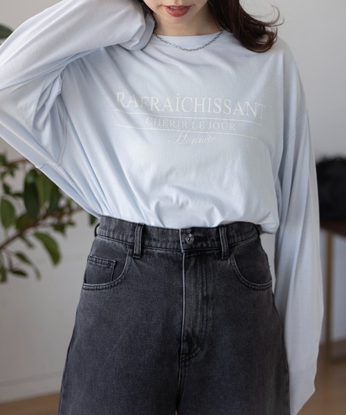 LEPSIM(レプシィム)の「アソートLOGOロンT 109948(Tシャツ/カットソー・レディース・ライトブルー/オフホワイト/チャコールグレー・FREE)」の21枚目の写真