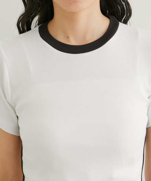 VIS(ビス)の「【WEB/一部店舗限定】サイドラインリボンプルオーバー(Tシャツ/カットソー・レディース・ブルー系その他/ホワイト系その他2/ブラック系その他・FREE)」の21枚目の写真