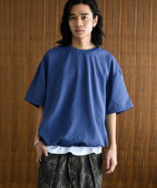 JOURNAL STANDARD（ジャーナルスタンダード）の「”吸水速乾 / 接触冷感” EVALET LIGHT スピンドルTシャツ（シャツ/ブラウス・メンズ・グレー/ブラック/アイボリー/オレンジ/ブルー系その他・SMALL/MEDIUM/LARGE）」の4枚目の写真