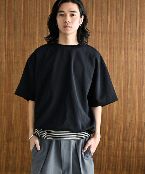 JOURNAL STANDARD（ジャーナルスタンダード）の「”吸水速乾 / 接触冷感” EVALET LIGHT スピンドルTシャツ（シャツ/ブラウス・メンズ・グレー/ブラック/アイボリー/オレンジ/ブルー系その他・SMALL/MEDIUM/LARGE）」の2枚目の写真