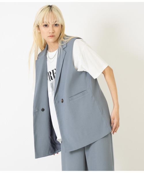 ANAP（アナップ）の「箔ペイントプリントTシャツ（Tシャツ/カットソー・レディース・ベージュ/ホワイト/ブラック・FREE）」の7枚目の写真