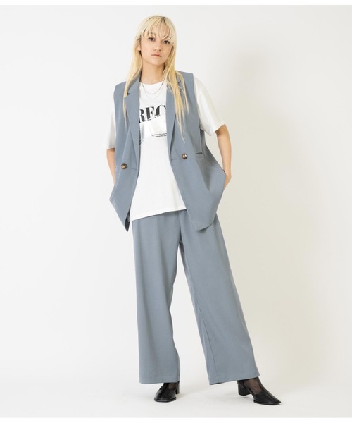 ANAP（アナップ）の「箔ペイントプリントTシャツ（Tシャツ/カットソー・レディース・ベージュ/ホワイト/ブラック・FREE）」の9枚目の写真
