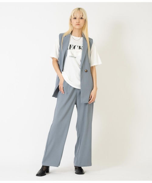 ANAP（アナップ）の「箔ペイントプリントTシャツ（Tシャツ/カットソー・レディース・ベージュ/ホワイト/ブラック・FREE）」の8枚目の写真
