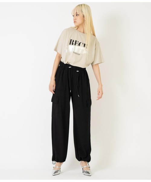 ANAP（アナップ）の「箔ペイントプリントTシャツ（Tシャツ/カットソー・レディース・ベージュ/ホワイト/ブラック・FREE）」の18枚目の写真