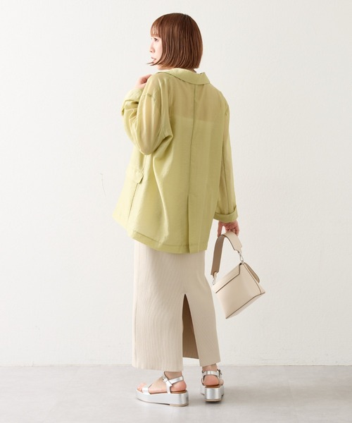 mystic（ミスティック）の「【サイズ展開あり】リブニットキャミワンピース（ワンピース・レディース・ベージュ/ブラック・1/2）」の5枚目の写真