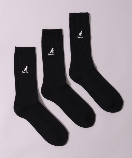 KANGOL（カンゴール）の「(GA)【KANGOL】【3足セット】ブランドロゴマーク クルーソックス（ソックス/靴下・メンズ・オフホワイト/ブラック/その他・23-25cm/25-27CM）」の8枚目の写真