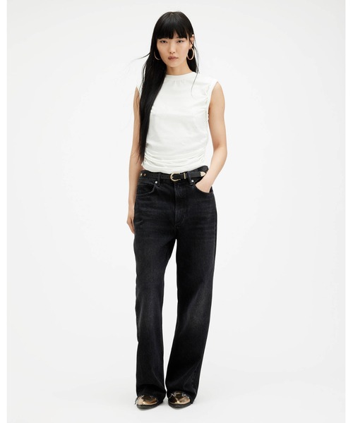 ALLSAINTS(オールセインツ)の「WEST ROLLED SLEEVE SLIM FIT TANK TOP | ウエスト ロール スリーブ スリム フィット タンク トップ(タンクトップ・レディース・ホワイト系その他・S/M/XS/L)」の3枚目の写真