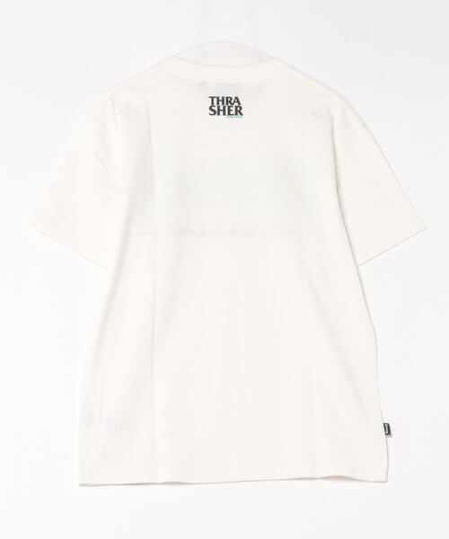THRASHER(スラッシャー)の「【THRASHER】別注フレイムロゴTシャツ(Tシャツ/カットソー・メンズ・ホワイト/ブラック・M/L/XL)」の3枚目の写真