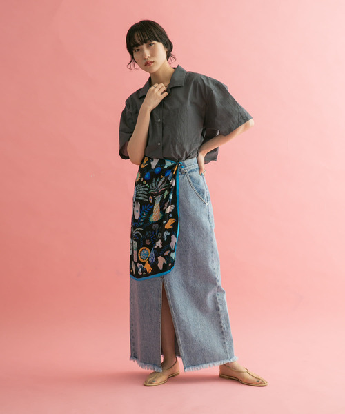 KBF（ケイビーエフ）の「フリンジデニムスカート（スカート・レディース・ライトブルー/ブラック・ONE）」の16枚目の写真