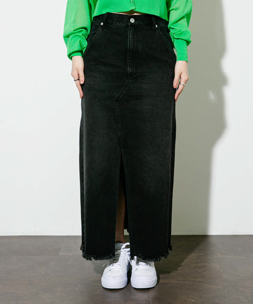 KBF（ケイビーエフ）の「フリンジデニムスカート（スカート・レディース・ライトブルー/ブラック・ONE）」の19枚目の写真