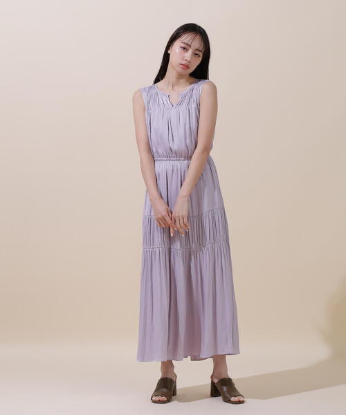 JILL by JILL STUART(ジルバイジルスチュアート)の「◇プリントティアードワンピース(ワンピース・レディース・ダークネイビー/パープル系その他/ブラック系その他/ピンク・FREE)」の9枚目の写真