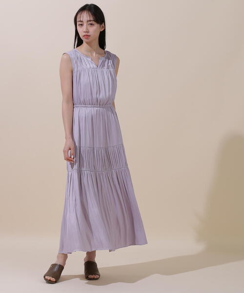 JILL by JILL STUART(ジルバイジルスチュアート)の「◇プリントティアードワンピース(ワンピース・レディース・ダークネイビー/パープル系その他/ブラック系その他/ピンク・FREE)」の10枚目の写真