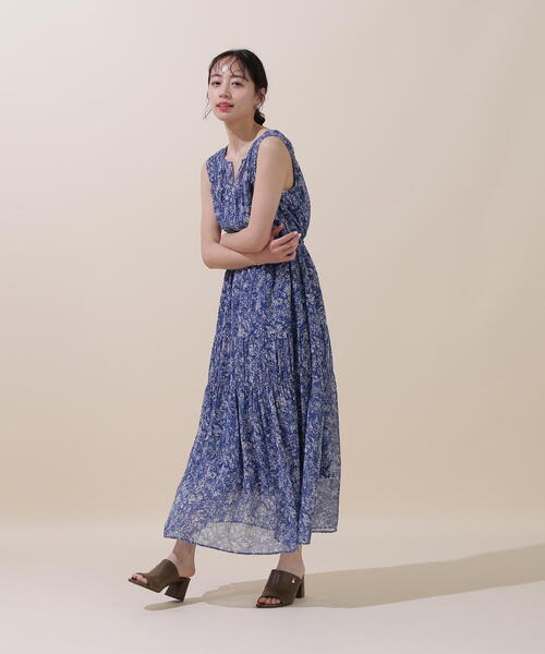 JILL by JILL STUART(ジルバイジルスチュアート)の「◇プリントティアードワンピース(ワンピース・レディース・ダークネイビー/パープル系その他/ブラック系その他/ピンク・FREE)」の21枚目の写真