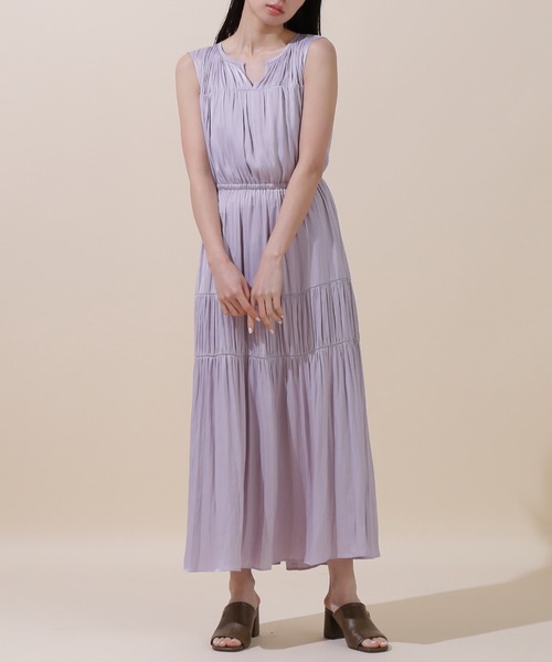 JILL by JILL STUART(ジルバイジルスチュアート)の「◇プリントティアードワンピース(ワンピース・レディース・ダークネイビー/パープル系その他/ブラック系その他/ピンク・FREE)」の4枚目の写真