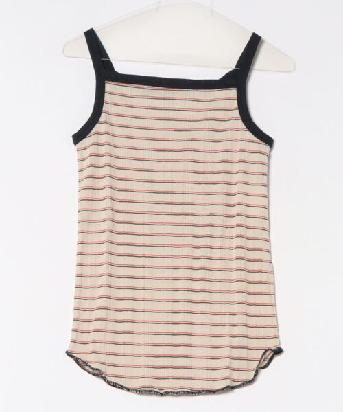 Q（キュー）の「ランダムリブ2wayキャミ（キャミソール・レディース・ホワイト/ブラック/ホワイト系・MEDIUM）」の5枚目の写真