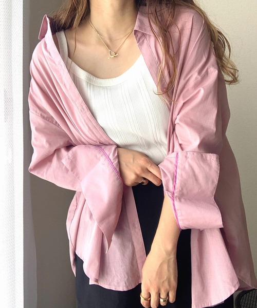 Q（キュー）の「ランダムリブ2wayキャミ（キャミソール・レディース・ホワイト/ブラック/ホワイト系・MEDIUM）」の9枚目の写真