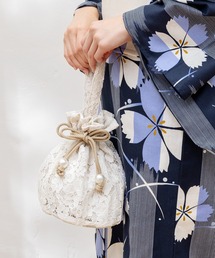Honeys（ハニーズ）の「浴衣巾着ハンドバッグ（ワンハンドル）（和装小物）」