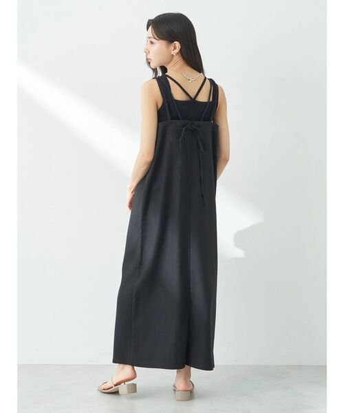 earth music&ecology(アースミュージックアンドエコロジー)の「SET2点ヘリンボーンベスト+キャミドレ(ワンピース・レディース・ブラック/ベージュ/ブラウン・FREE)」の5枚目の写真