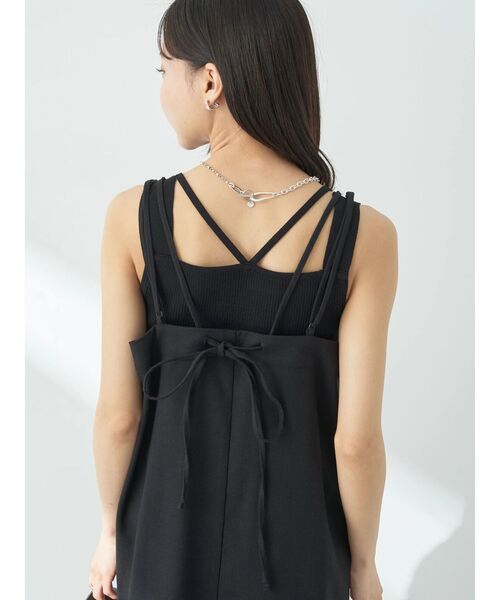 earth music&ecology(アースミュージックアンドエコロジー)の「SET2点ヘリンボーンベスト+キャミドレ(ワンピース・レディース・ブラック/ベージュ/ブラウン・FREE)」の19枚目の写真