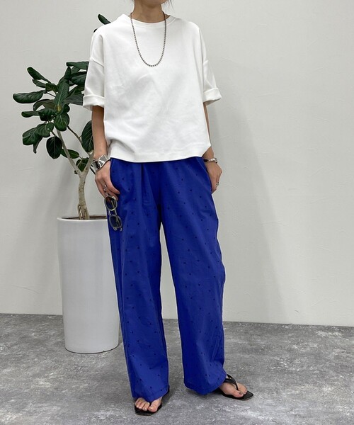 fredy emue（フレディエミュ）の「ドット刺繍イージーパンツ（その他パンツ・レディース・ブラック系その他/ブルー系その他・38）」の3枚目の写真